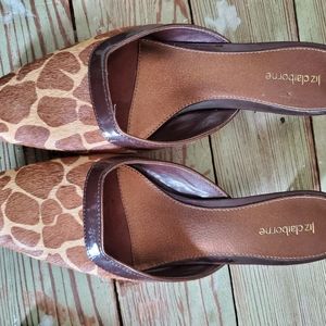 Women's slide mini heel shoes